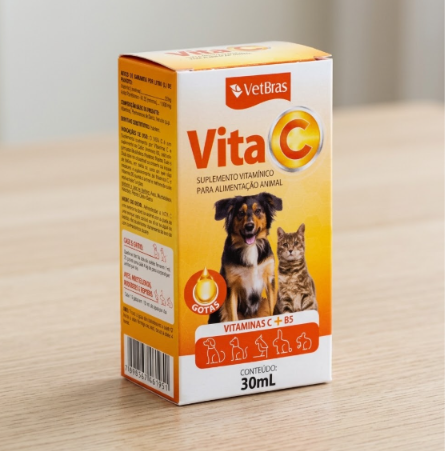 Vita C VetBras 30ml - Suplemento com Vitamina C e Ácido Pantotênico